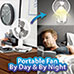 Technical Pro Rechargeable Desk/Wall Fan and Light