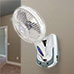 Technical Pro Rechargeable Desk/Wall Fan and Light