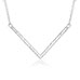 Jilco Silver Diamond V-Shaped Women's Necklace