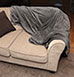 Luxurious Charcoal Polyester Velour Blanket
