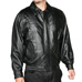 Vintage Leather Men's Black Bomber Jacket