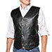 Black Patch Leather Vest