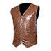 Brown Patch Leather Vest