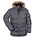 Truppa Men's Grey Hooded Parka Coat