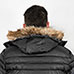 Truppa Men's Black Puffer Faux Fur Parka Jacket