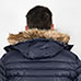 Truppa Men's Navy Puffer Faux Fur Parka Jacket