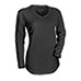 Hanes Women's Ebony Long Sleeve V- Neck Shirts