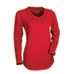 Hanes Women's Red Long Sleeve V- Neck Shirt