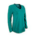 Hanes Women's Emerald Long Sleeve V- Neck Shirt