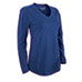Hanes Women's Blue Long Sleeve V- Neck Shirt