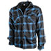 Truppa Men's Blue/Charcoal Quilt Lined Plaid Fleece