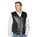 M Collection Black Patch Leather Vest