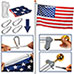 Zeny 25 foot American Flag Kit