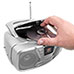 Impecca Blue Port Bluetooth Boombox with CD Player